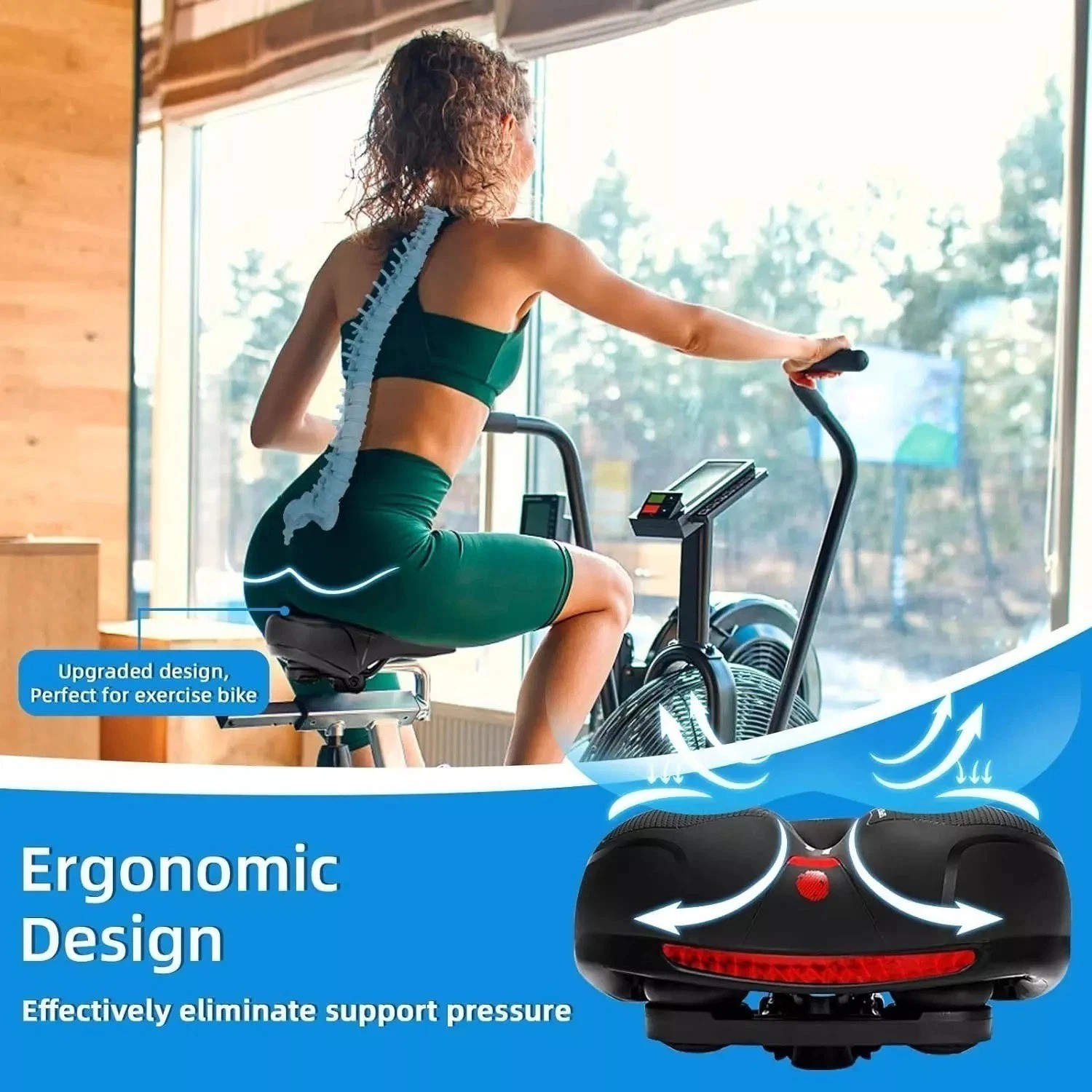 Extra Wide Big Bum Bike Bicycle Saddle Seat Gel Cushion Sporty Soft Comfort Pad