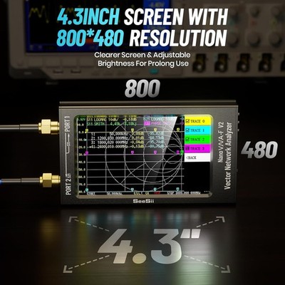 NanoVNA-F V2 Vector Network Analyzer 50KHz-3GHz 4.3