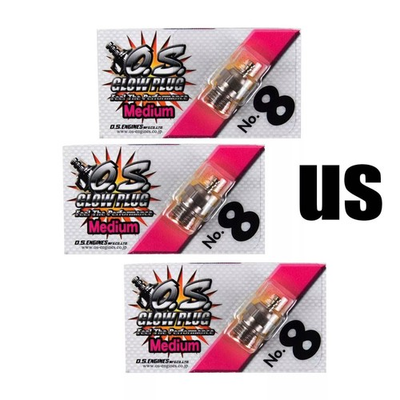 #ad 3pcs O.S. Spark Glow Plug NO.8 OS #8 Hot For Nitro Fuel Engine RC Car Airplane $27.99