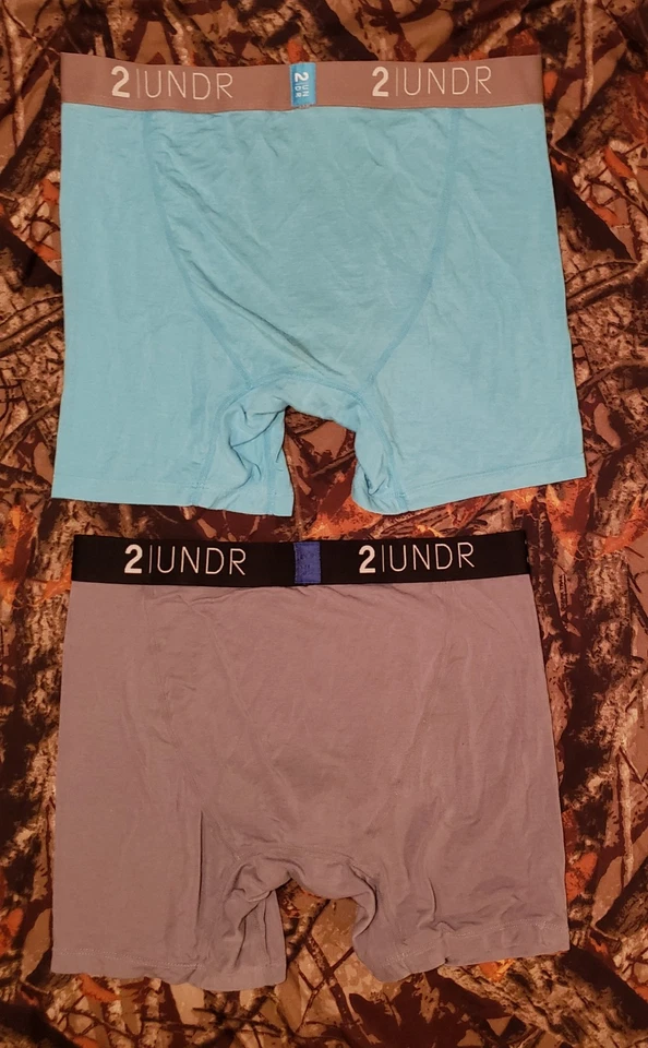 Lote de 2 calzoncillos boxer vintage de hombre con timbre elástico 2 under bolsa ropa interior mediana Foto 2 de 4
