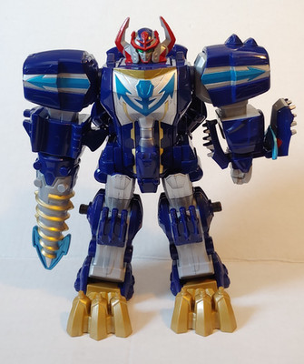 Power Rangers Super Megaforce Q Rex Megazord Zord Builder near complete