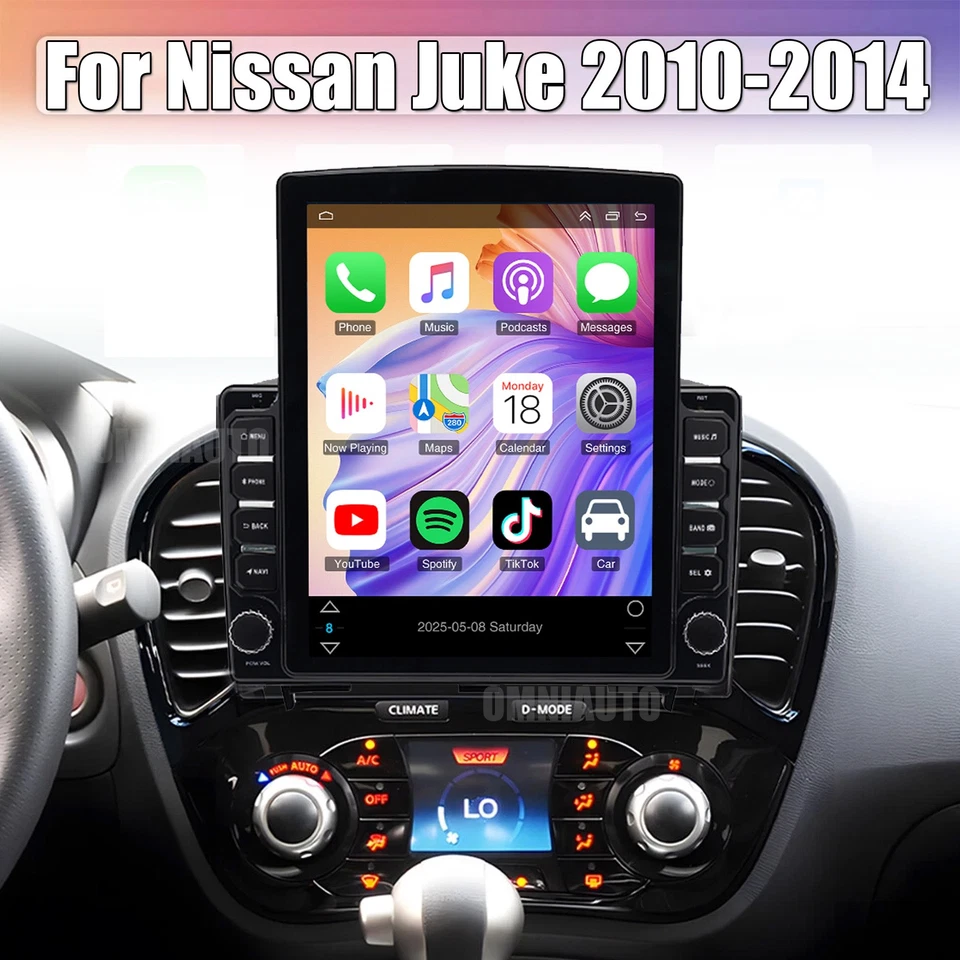 Rádio de carro estéreo Wi-Fi player GPS 4+64G 9,7" para Nissan Juke 2010-2014 Android 15 - Imagem 3 de 4