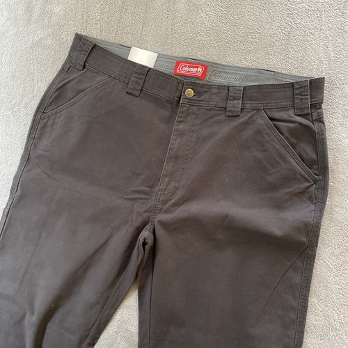 New Coleman Pants Men Fit 40x30 38x30 Flex Canvas Grey Green Utility Work Rugged - Picture 11 of 24