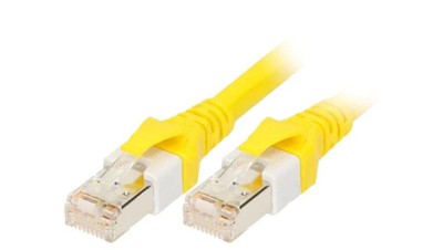 5907009610870 09474747015 Patch cord SF/UTP 5e linka Cu LSZH,PUR żółty 5m 26AWG 