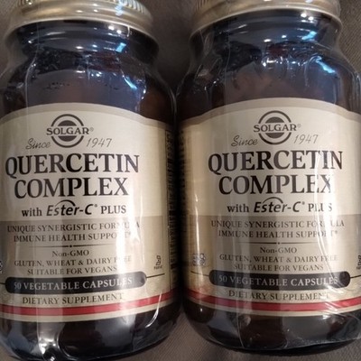 (2) Solgar Quercetin Complex with Ester-C Plus, 50 Vegetable Capsules Ea 06/2027