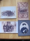 4 CIVIL WAR PHOTO IMAGES ON CARD REPRODUCTION 39 ILL HAT SOLDIER