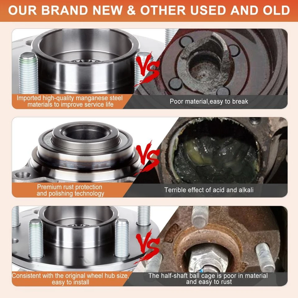 2PCS Front Wheel Hub Bearing For 1991-1997 GMC S15 Jimmy Oldsmobile Bravada - Image 2 of 4