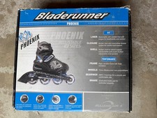 Bladerunner Phoenix Rollerblades Size 1-4 Black/Blue Gently Used
