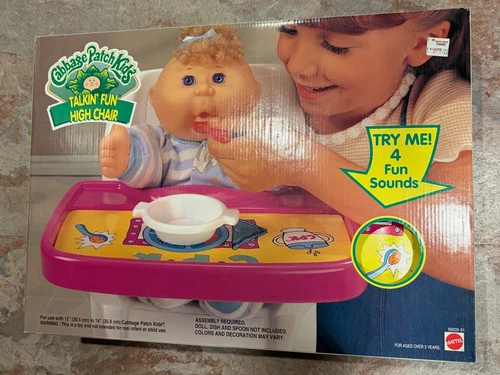 Cabbage Patch Kids Talkn Fun High Chair #69205-91 New Box Batteries Not Working