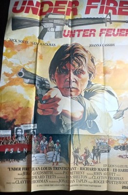 Filmplakat UNDER FIRE A0 Kinoposter EA 1983 Nick Nolte Action Reynolds Grafik