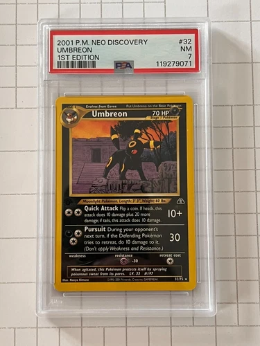 Pokemon Umbreon Neo Discovery 1st Edition Rare #32 PSA 7