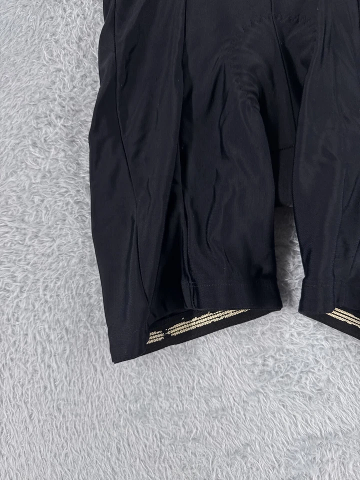 老式锐步骑行短裤成人小号黑色尼龙氨纶混纺衬垫 — 第 3/4 张图片