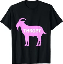 NEW! Funny Throat Goat Pink Goat - Adult Humor Costume T-Shirt - MADE IN USA