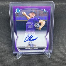 2023 Bowman Chrome 1st Connor Staine Purple Refractor Auto /250 Rockies #CPA-CSE