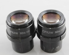 Nikon Microscope Pair Focusing Eyepieces CFIUW 10x 25 Ultra Wide Field