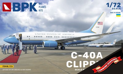 BPK (Big Planes Kits) 7224 Boeing C-40A Clipper/B scale plastic model kit 1/72