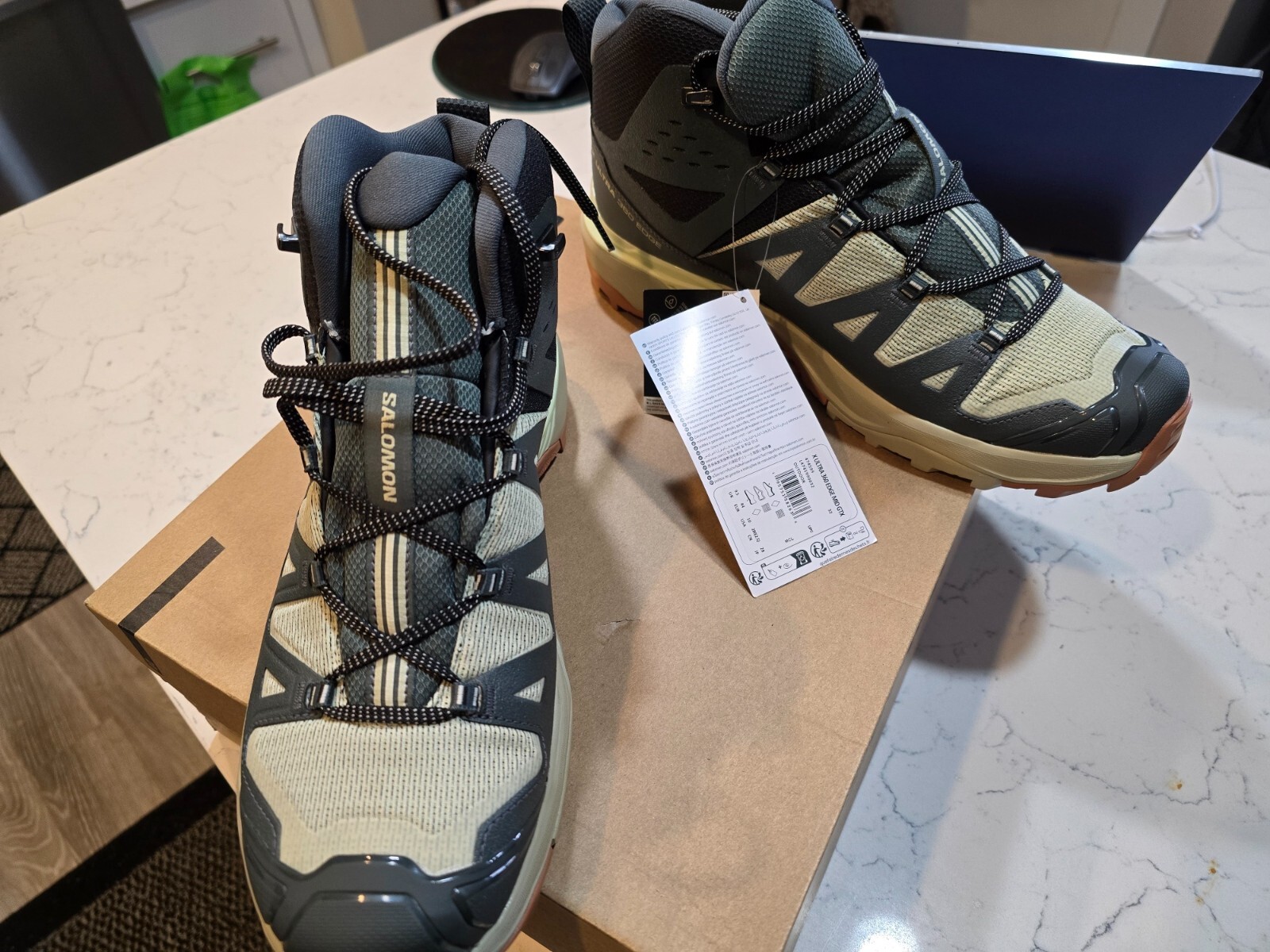 Scarpa da trekking uomo Salomon X ULTRA 360 EDGE MID Gore Tex grigio medio 10 nuova