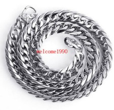8''-40'' Men's Stainless Steel Heavy Excelent Link Curb Chain Necklace Bracelet