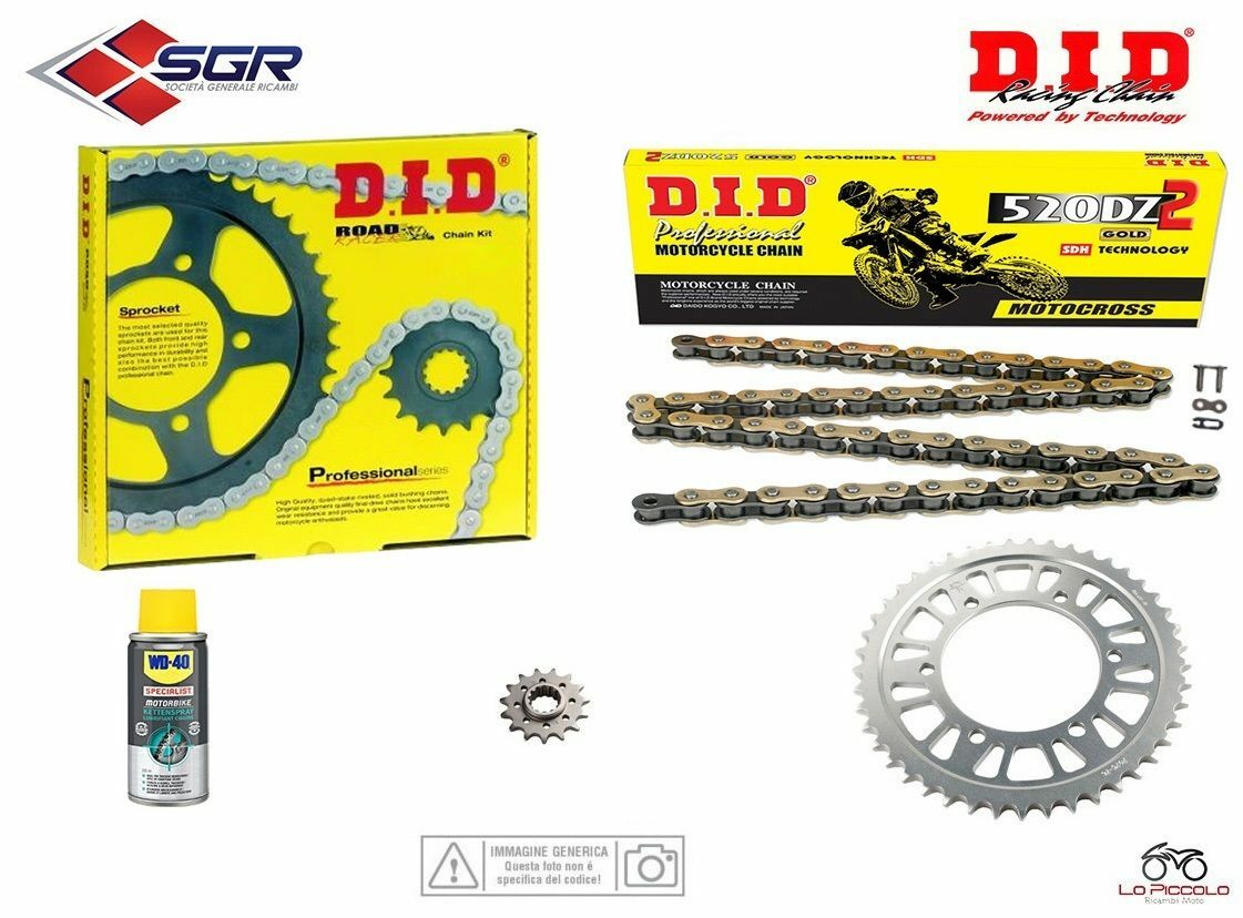100135 KIT TRASMISSIONE DID CATENA CORONA PIGNONE HONDA CRF R 250 2011 2012 2013