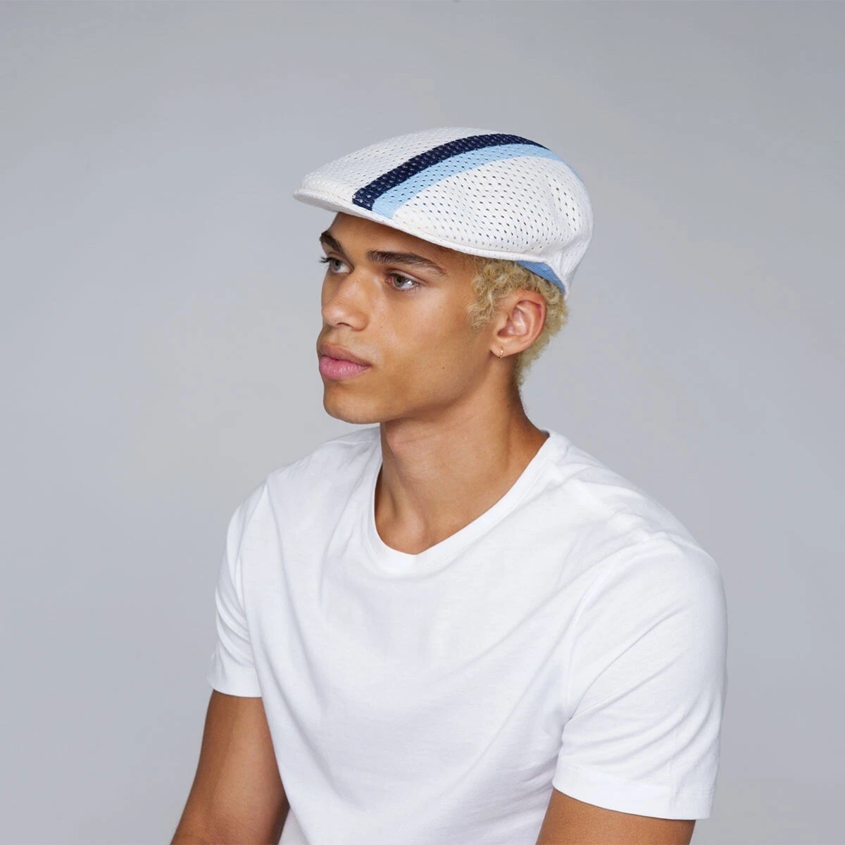 White kangol cheap flat cap