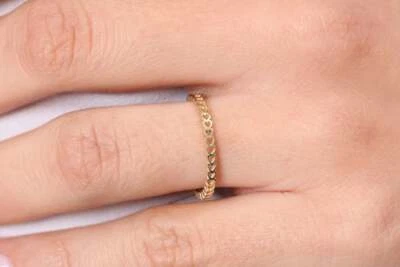 Goldring 585er 14K Gold  "Herzspiel" Ring verspielt Rosegold Weißgold Filigran - Bild 1 von 4