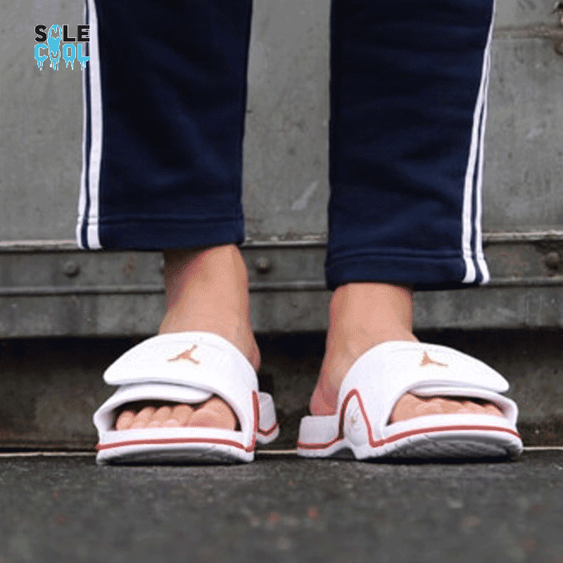 AIR JORDAN HYDRO IV RETRO aj4 Red White slides sandals 532225-117