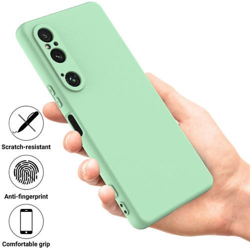 Do Sony Xperia 1 VI, luksusowe odporne na wstrząsy miękkie płynne silikonowe etui TPU - Zdjęcie 10 z 15