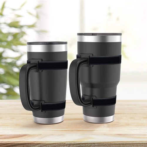 ANTI SLIP TRAVEL TUMBLER HANDLE Adjustable Universal Fit 20 Oz to 40 Oz Cup Mug - Picture 7 of 7