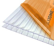 Image of 3 x Axiome Clear 10mm twinwall polycarbonate sheets 3000mm x 2100mm