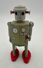 Schylling Collector Series Tin Plate Wind Up Atomic Robot Man