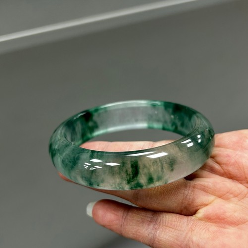 Pulseras de jadeíta de jade birmano planta agua alta helada natural certificadas 1 pieza 59 mm - Imagen 3 de 14
