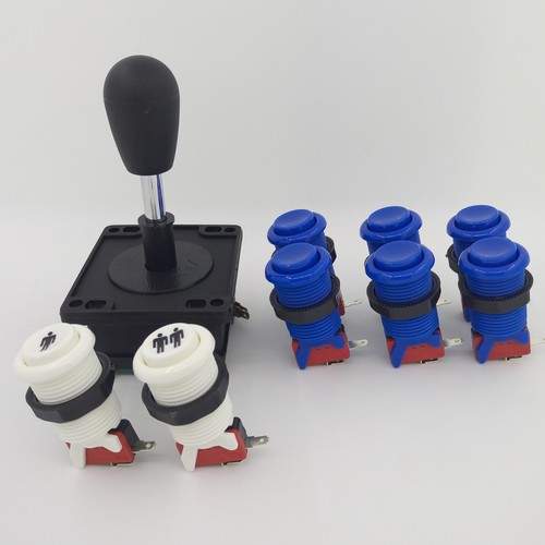 2 Player Arcade Control Kit - 1 Bat Top Joysticks, 8 Buttons - MAME, JAMMA - Picture 3 of 6