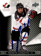 Brigette Lacquette Signed 2018 Upper Deck Canada Women Card #74 Team Canada