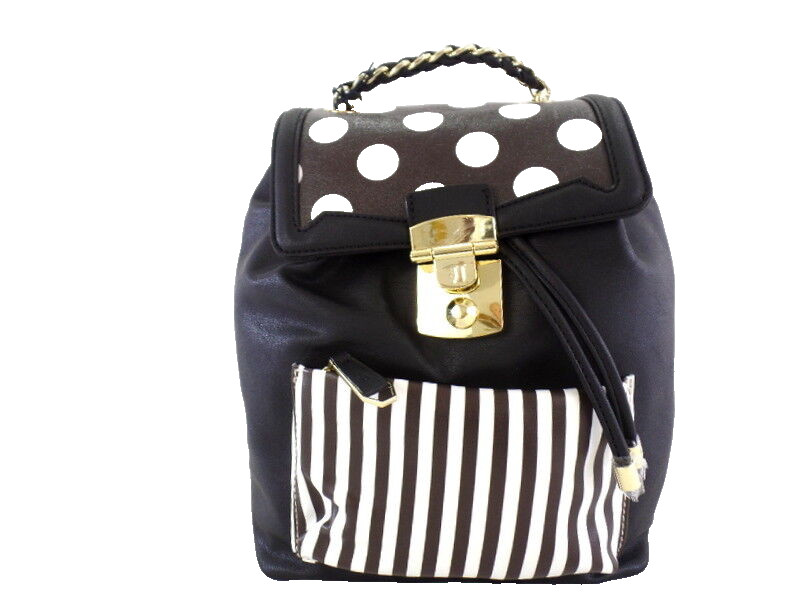 Trussardi - 75BL83 Zaino Nero Bianco Borsa Zaino