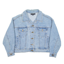 Karen Kane Relaxed Fit Denim Jacket Blue Womens Xs