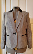 Kasper Petite 1PC Black White Houndstooth Lined Blazer Jacket Pockets Size 14P
