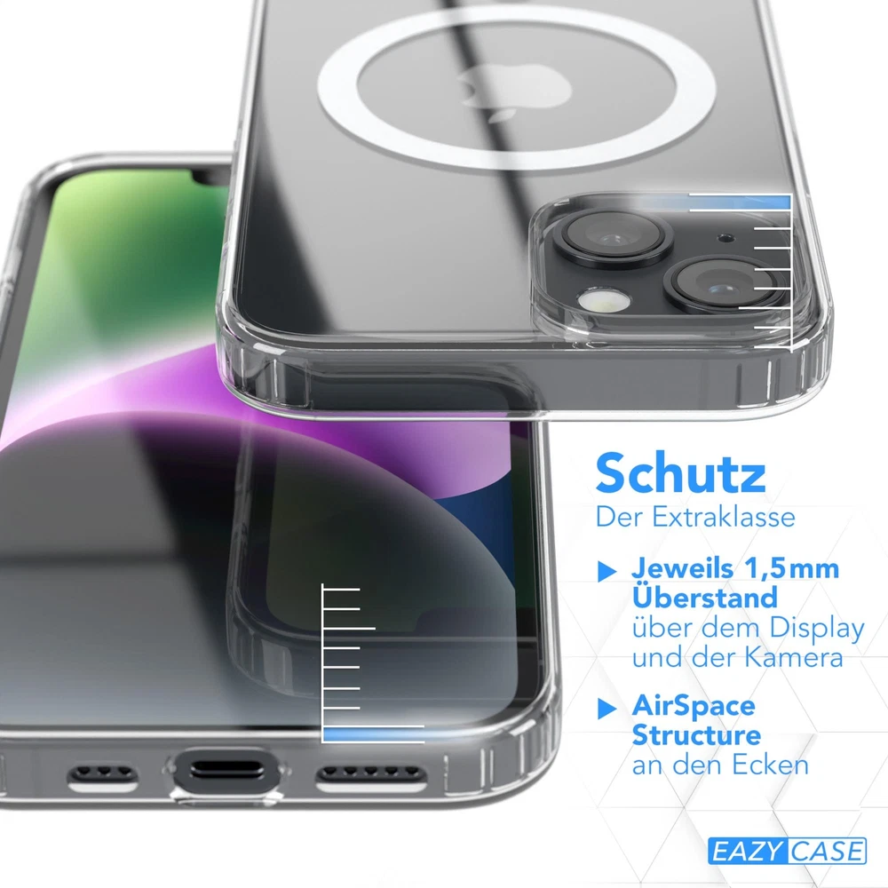 Phone Case for Apple iPhone 14 Transparent MagSafe Camera Protection TPU Clear