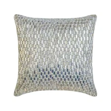 Silver Art Silk, Rhinestone, Handmade Throw Pillow Cover - Diamond Brilliance