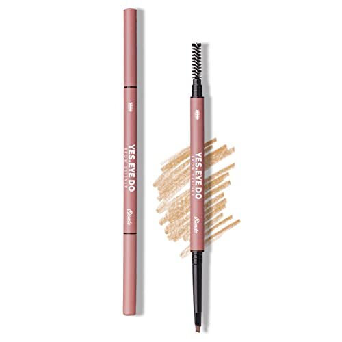 Eyebrow Pencil with Dual-ended Design, Waterproof Eyebrow Microfilling Blonde