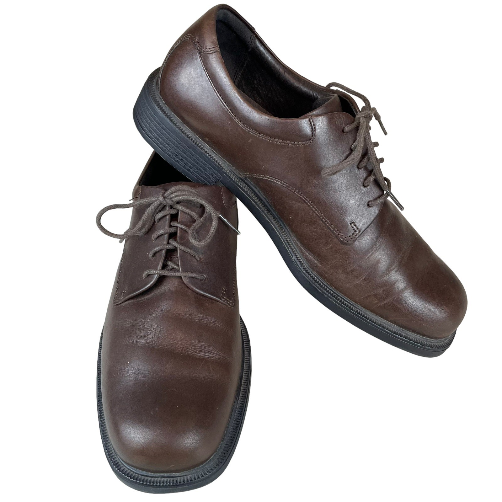 SAOLA Scarpe Rockport da uomo 11 M Derby APM2031C marroni in pelle stringate comfort Oxford