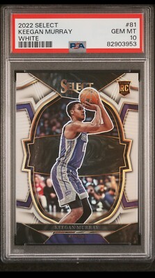 2022-23 Panini Select - Concourse Keegan Murray #81 White Prizm