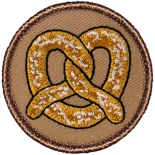 Pretzel Patrol Patch - 2" Round Embroidered Patch