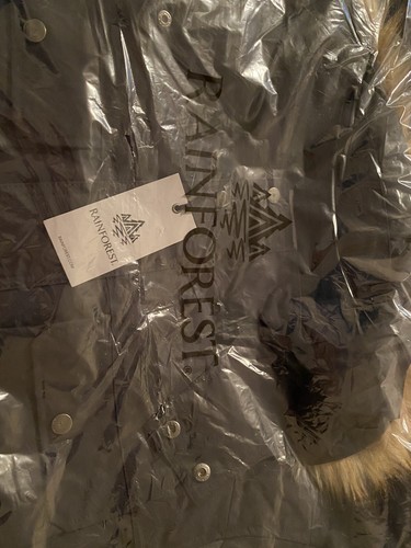 rainforest faux fur trimmed hood insulated oxford parka jacket