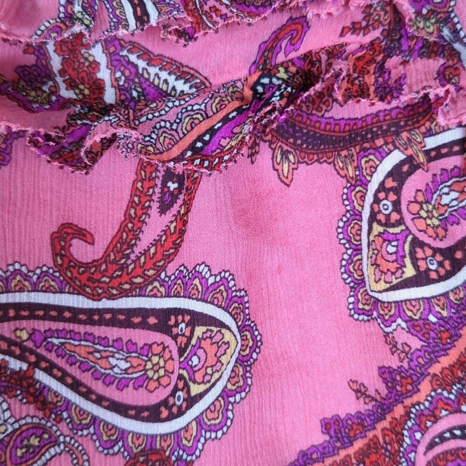 J. Blusa para mujer Crew rosa cachemira seda manga larga talla 0 Foto 4 de 4