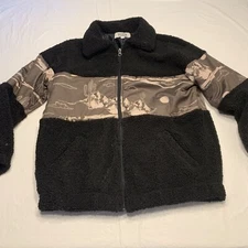 Rowdy Crowd Clothing Aztec Western Print Lined Sherpa Teddy Jacket Women’s M