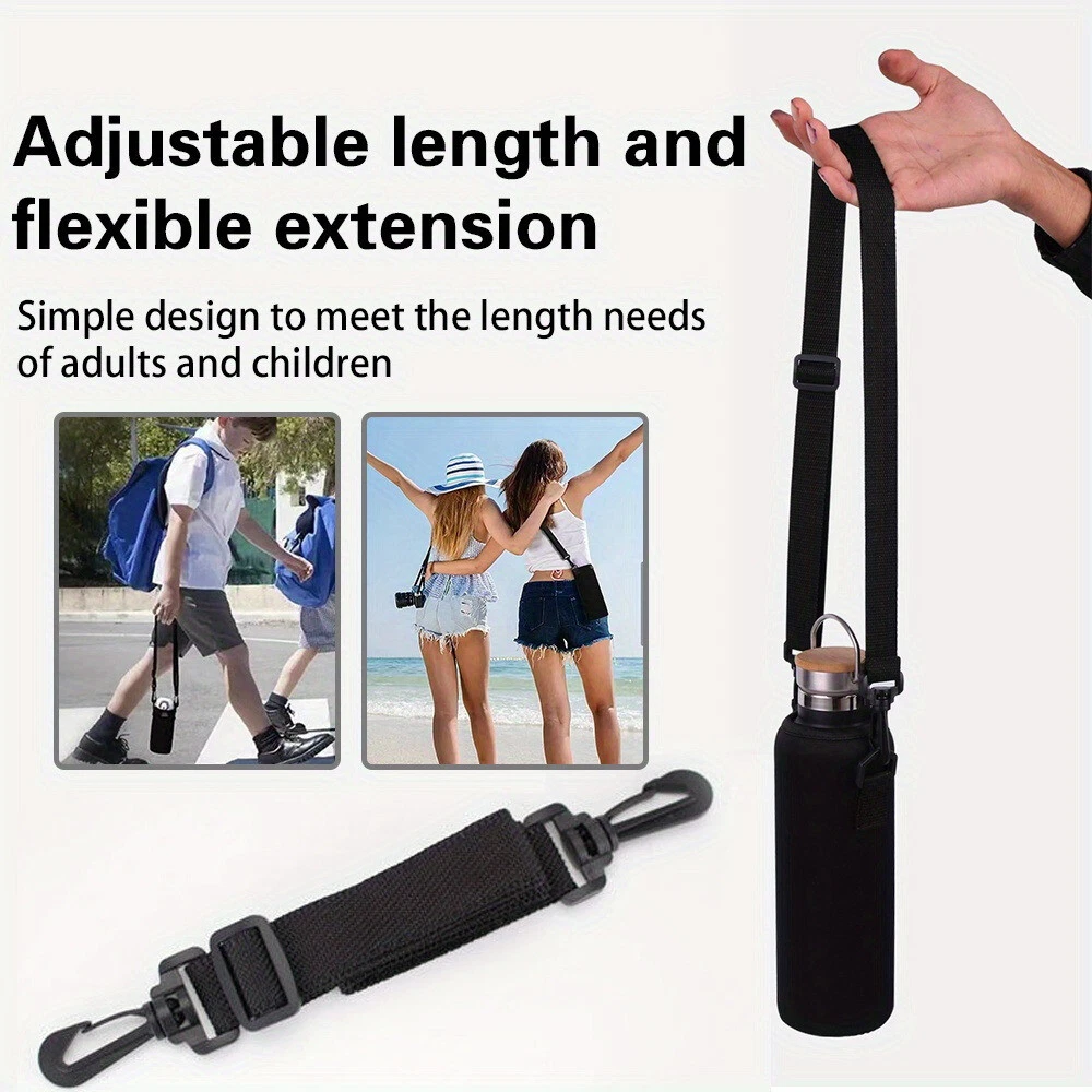 Water Bottle Sleeve Cup Sleeve Holder Carrier with Strap for Camping Travelling - Picture 6 of 11