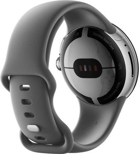 Google Pixel Watch srebrny stal nierdzewna 41mm pasek węglowy WiFi - akceptowalny - Zdjęcie 2 z 2