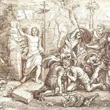 1866 ART PRINT RENAISSANCE MASTER RAPHAEL ETCHING RESURRECTION OF CHRIST JESUS