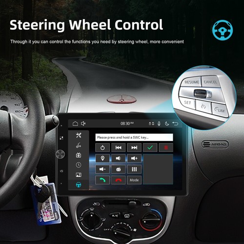 1 DIN 10.4" Car Stereo Wireless CarPlay/Android Auto MP5 Rotatable Screen Camera - Picture 7 of 23