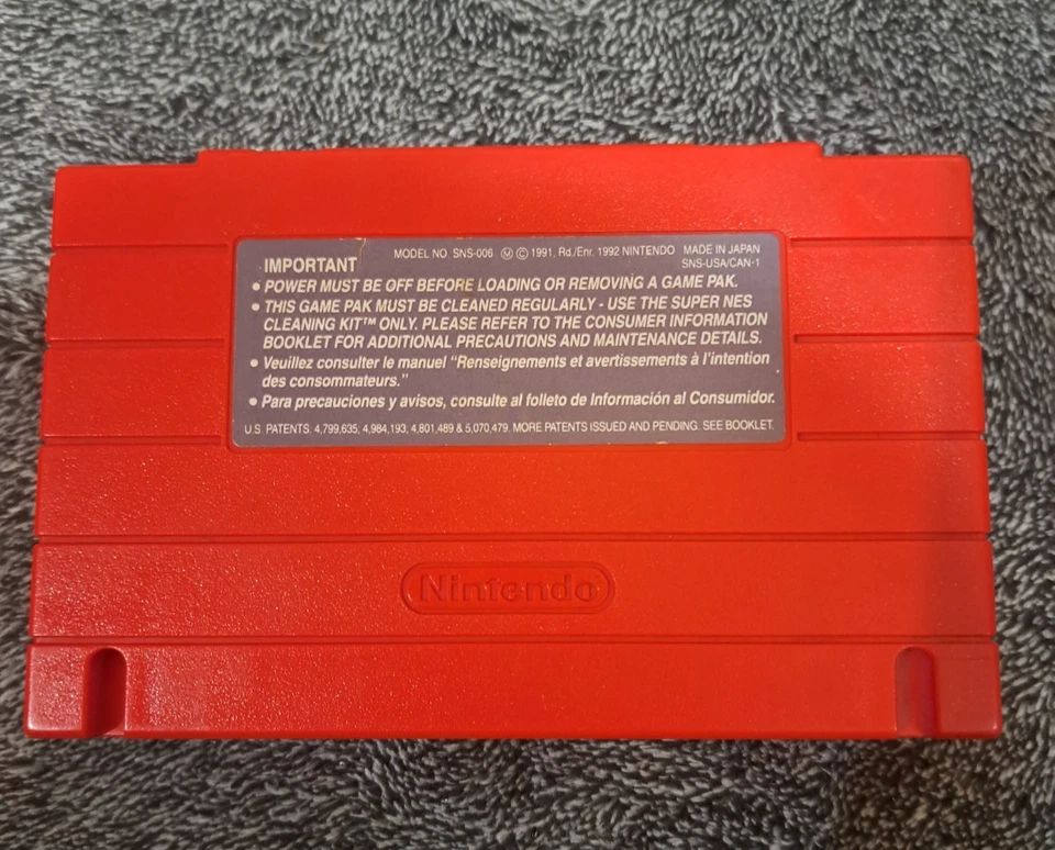 DOOM SNES Super Nintendo Video Game Red Cartridge UNTESTED!!! - Image 4 of 4